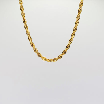 Rope Chain in 18K Yellow Gold - 5mm