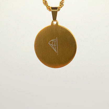 Lion Pendant in 18k Yellow Gold with Rope Necklace