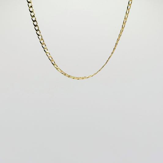 Cuban Link Chain in 18k Yellow Gold - 2mm