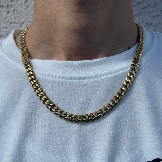 Cuban Link Chain in 18K Yellow Gold - 8mm