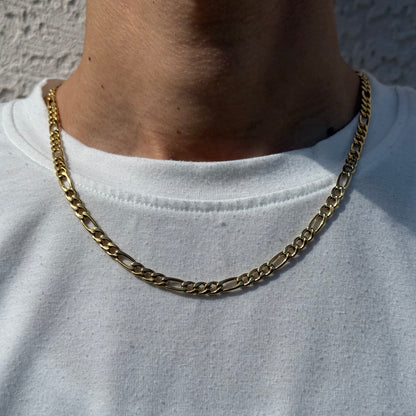 Figaro Chain in 18K Yellow Gold - 5mm