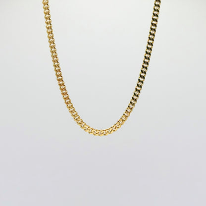 Cuban Link Chain in 18K Yellow Gold - 4mm